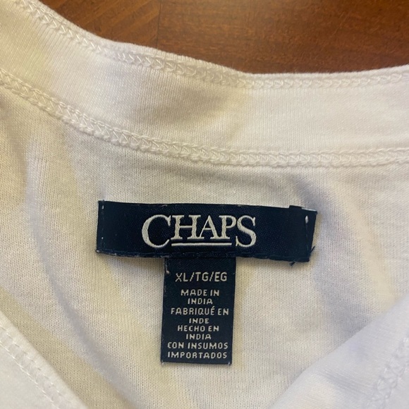 Chaps Women’s Lace Up T Shirt XL White - Picture 2 of 9